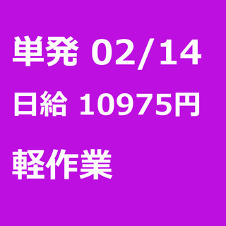 【急募】 02月14日/単発/日払い/千葉市:★面接無し！★2月...