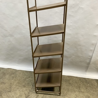 シューズラック スリム 5足分 幅240×奥行255×高さ930㎜ ブラウン 玄関収納 スリッパラック シューズホルダー 靴収納 中古【H】の画像