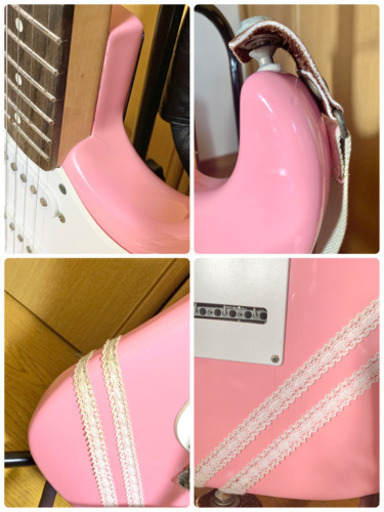 【お取引中】ギター(ピンク/Squier by Fender) ギグケース ギタースタンド チューナー 他色々！