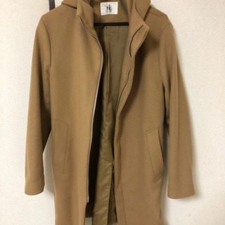 【中古美品】タケオキクチ　ベージュ　フード付きコート