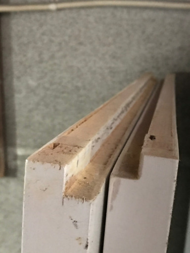 値下げしました！木製引戸　建具　アクリル板付　2枚セット　