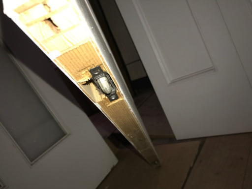 値下げしました！木製引戸　建具　アクリル板付　2枚セット　