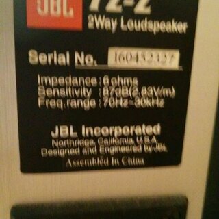 スピーカー　JBL　TZ-2の画像