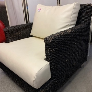 縄編み込みソファー　中古の画像