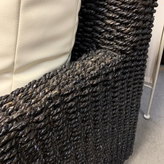 縄編み込みソファー　中古の画像