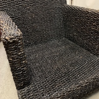 縄編み込みソファー　中古の画像
