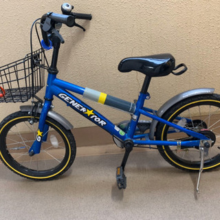 きれいです　男の子用　16インチ自転車　補助輪あり 