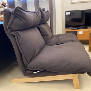 無印良品 MUJI ソファ リクライニングソファ ブラウン 2人掛け 中古品