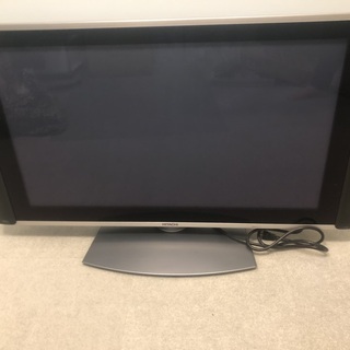 日立37インチプラズマテレビ、HDD/DVDレコーダー、TV台の画像