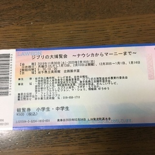 ジブリの大博覧会のチケット