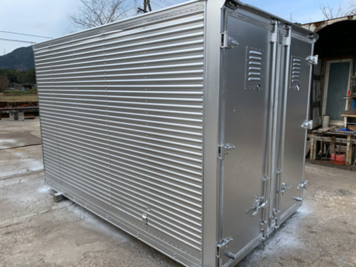 No.336 アルミバン ３ｔ アルミ箱 バイク倉庫 トラックコンテナ コメ保管庫 物置 DIY