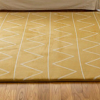 【中古品】ラグマット185ｘ185cm 黄色