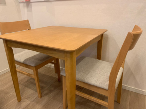 【値引しました】ダイニングテーブルと椅子×2 セット