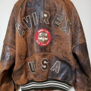 最終値下げ‼️稀少❗AVIREX80'sヴィンテージスタジアム革ジャンの画像
