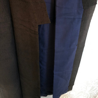 昭和アンティーク着物［P］男性用 袷の紬 チャコールグレーの無地×紺の裏地の画像