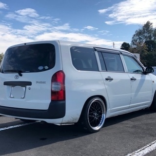 17インチ　7J offset+45 185/35 4本 スペーサー付 プロボックス PCD100 4穴の画像