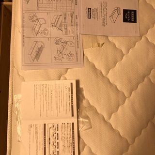 シングルベッドマットレス付きの画像