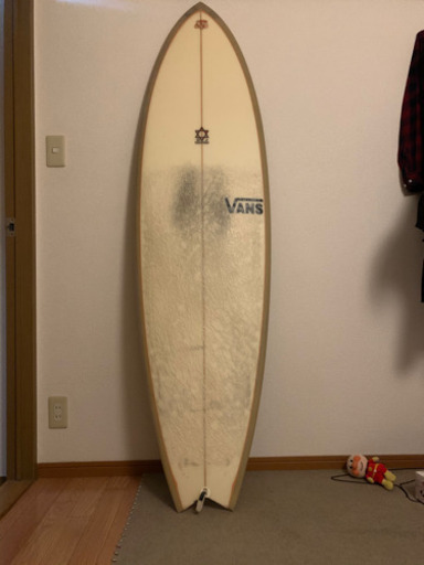 フィッシュ　サーフボード　フィン付き