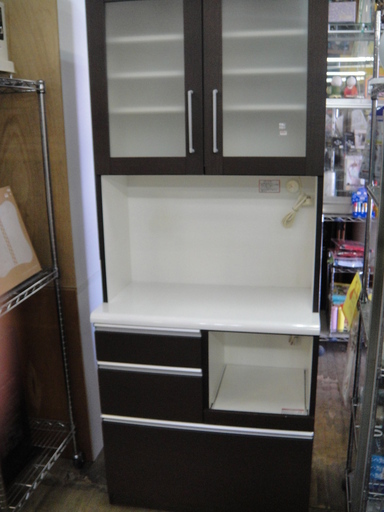 ２ドア　キッチンボード　レンジボード　食器棚　キッチン収納　家電ボード