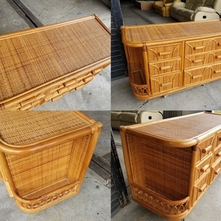 ラタン家具 籐チェスト アジアン家具 収納 籐家具 1200×460×600 天然素材