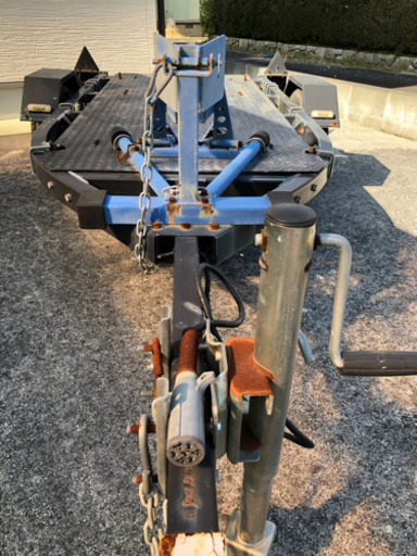 お取引決まりました。軽トレーラー　バイク　フラット　牽引　レース　福岡　引き取り限定