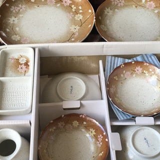 値下げ　天ぷら用？色々皿セット　未使用品