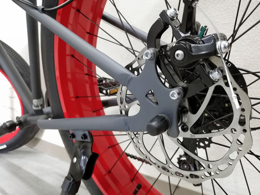 ファットバイク 26インチ BRONX 4.0DD MATTE GRAY x RED 自転車 ビーチバイク