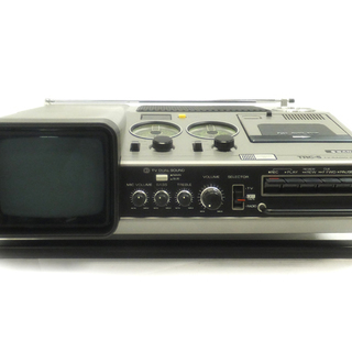 [N0211B] 美品 サンヨー SANYO 白黒テレビ ラジオ カセット 取説 元箱付 動作品の画像