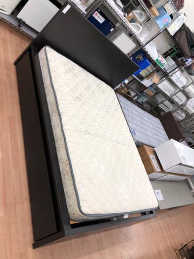 【IKEA】ダブルベッド マットレス付き マットレス未使用品