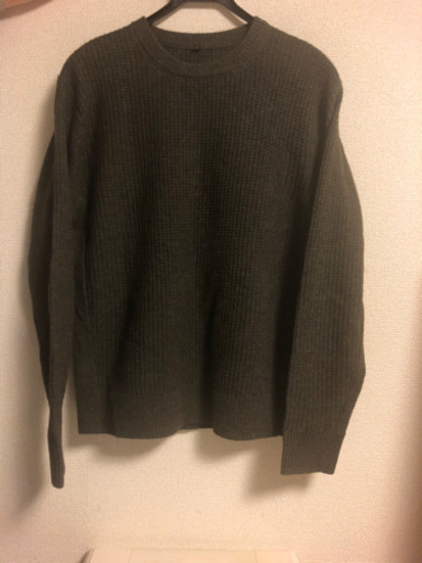 【新品同様】2着合わせての金額です。無印良品 ヤク入りウールワッフル編みセーター