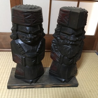 😃🍀再々値下げ　アイヌ　ニポポ　人形　木彫り　2体