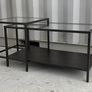 格安で！IKEA ネストテーブル2点セット◇VITTSJO◇コー...