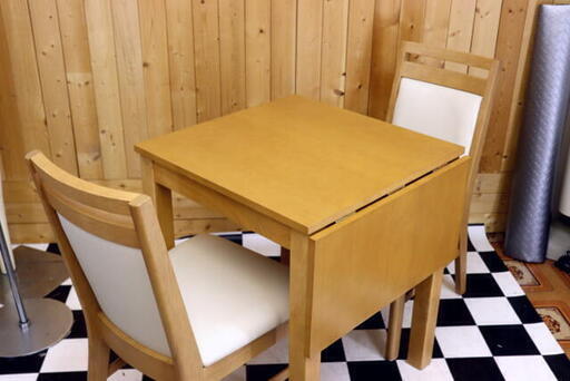 ニトリ　伸長式ダイニング３点セット　テーブル×１　チェア×２　600～900×600×700　住まい　2人暮らし　配達可能