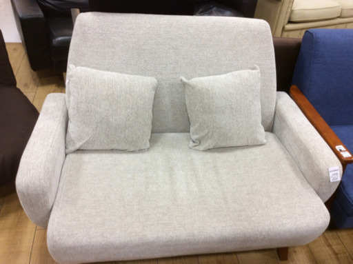 2人掛けソファ unico ライトグレー 布 EVAソファ