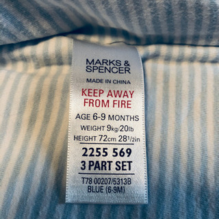 MARKS ＆　SPENCER ベビー服　上下セット(6〜9か月)の画像