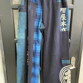 藍染　古布服　裏地付き