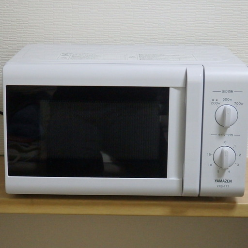 【状態良好】電子レンジ　YRB-177白　２０１９年製　使用期間短　動作確認済