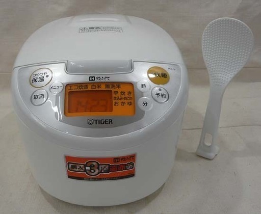カード決済対応！20Y0047 4 TIGER タイガー IH炊飯ジャー 5.5合炊き JKD-V100 2017年製　中古
