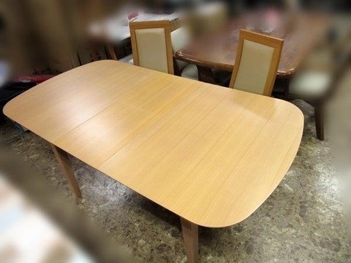 ニトリ★[幅120-150cm]エクステンションダイニングセット/食卓テーブル+イス３客セット札幌市内自社配送OR店頭引取りOK