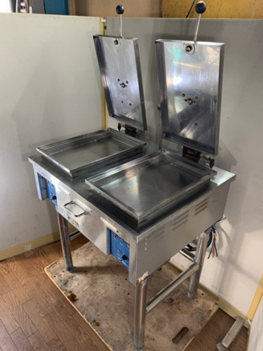 ニチワ/NICHIWA 業務用　2連卓上餃子焼き器/ギョウザ　店舗　厨房　NGM-5.6ASP
