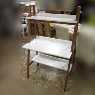 一体型木製パソコンデスク幅８０cm/上下棚つき★札幌市内自社配送...