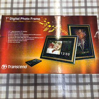 無料✨７インチデジタルフォトフレーム✨😚✨Transcend✨1GB😚✨動作確認済✨リモコンは電池がないのか動作しません。本体で操作可能です。の画像