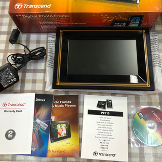無料✨７インチデジタルフォトフレーム✨😚✨Transcend✨1GB😚✨動作確認済✨リモコンは電池がないのか動作しません。本体で操作可能です。の画像