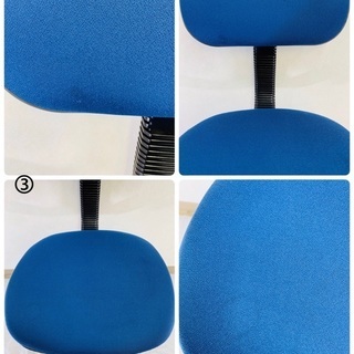 オフィスチェア　事務椅子　椅子　OAチェア　肘無し　ブルー　グレーもありますの画像