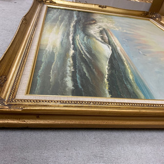 油絵　海の画像