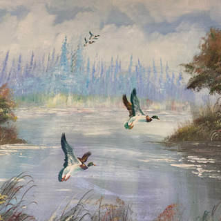 油絵　森の画像