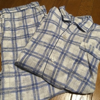 パジャマ　メンズ　Lサイズ　長袖　ブルー