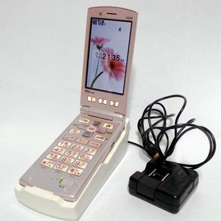 au/携帯電話/ガラケー/K008/充電器付き/auICカード付き