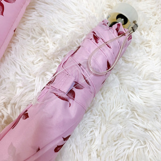 【新品】折りたたみ傘 晴雨兼用 ピンクの画像