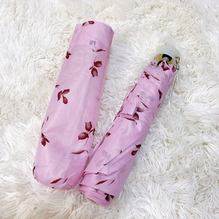 【新品】折りたたみ傘 晴雨兼用 ピンクの画像